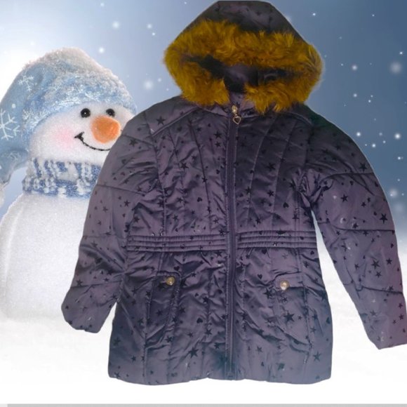 S. Rothschild Hooded Girl Navy Puffer Sz S (7/8) NEW without Tag